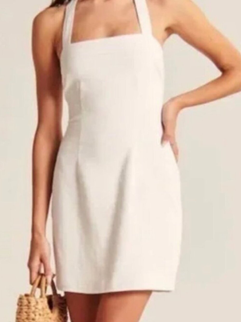 Abercrombie & Fitch - White Textured - Strap Dress - Size Large - Picture 11 of 11